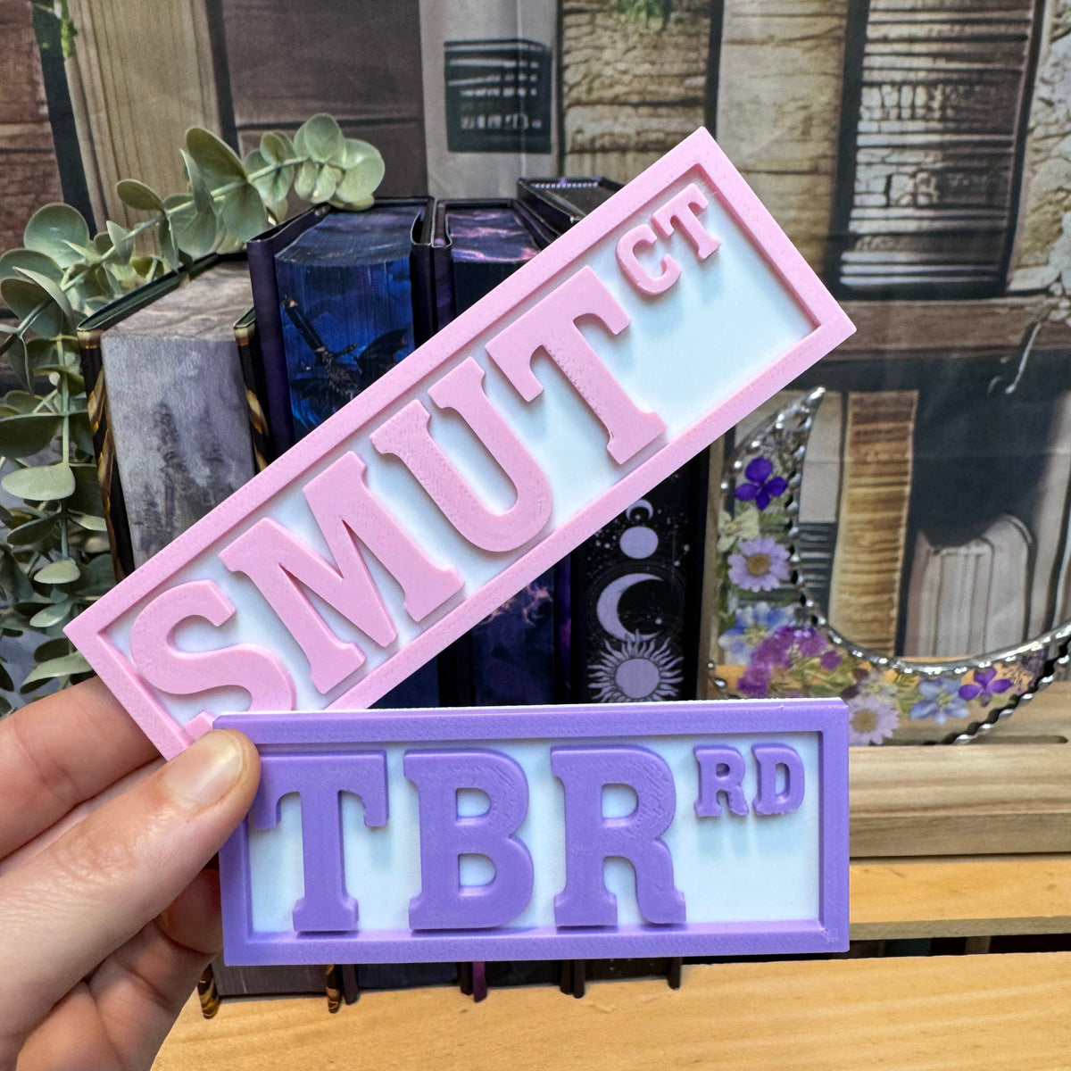 Cute Bookshelf Street Sign Decor | Genre Signs for Bookshelf
