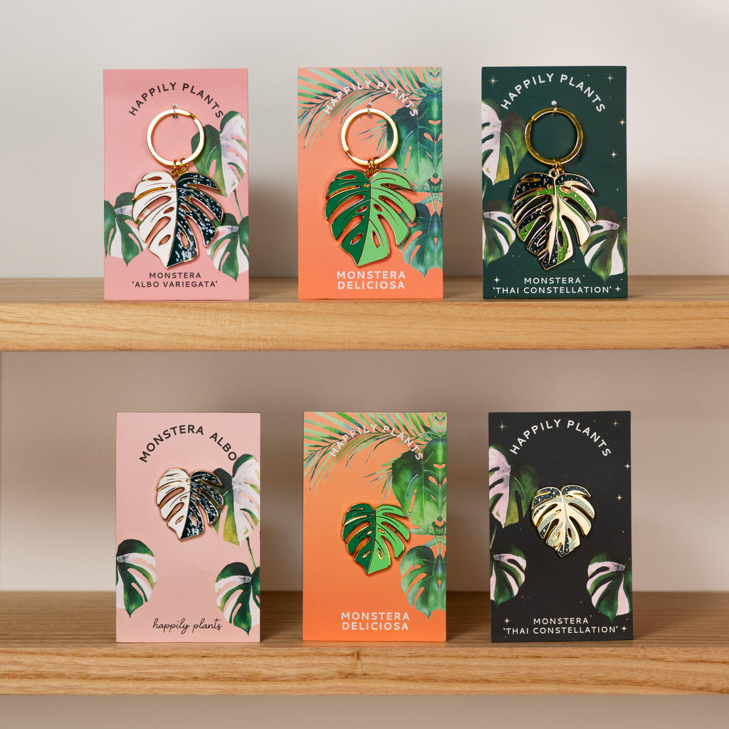 Monstera Thai Constellation Pin, Plant Lover Gift