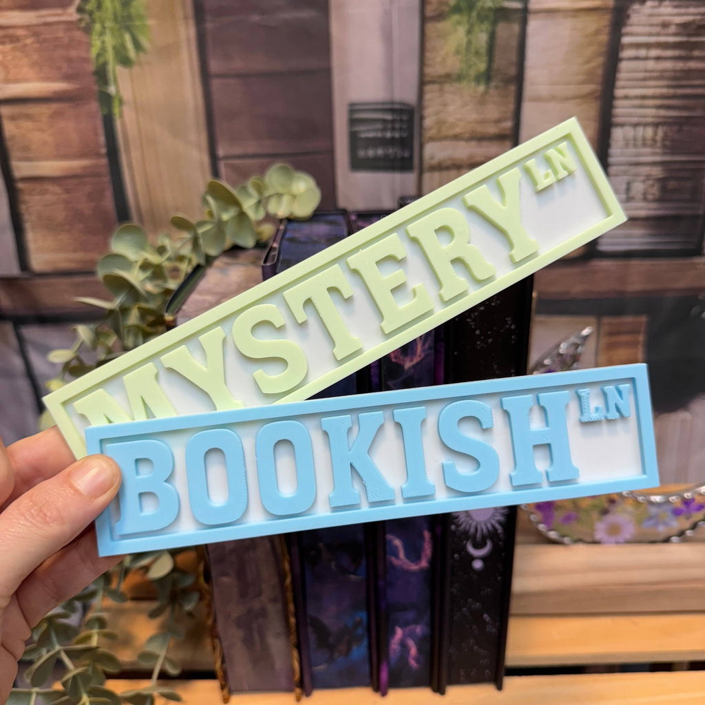 Cute Bookshelf Street Sign Decor | Genre Signs for Bookshelf