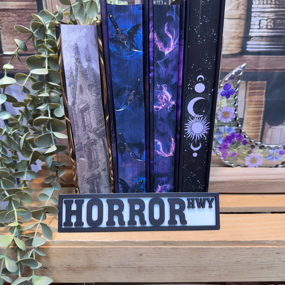 Cute Bookshelf Street Sign Decor | Genre Signs for Bookshelf