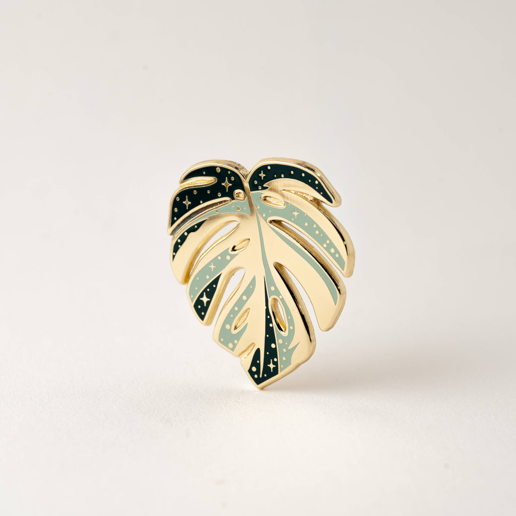 Monstera Thai Constellation Pin, Plant Lover Gift