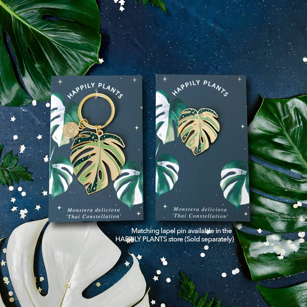 Monstera Thai Constellation Pin, Plant Lover Gift