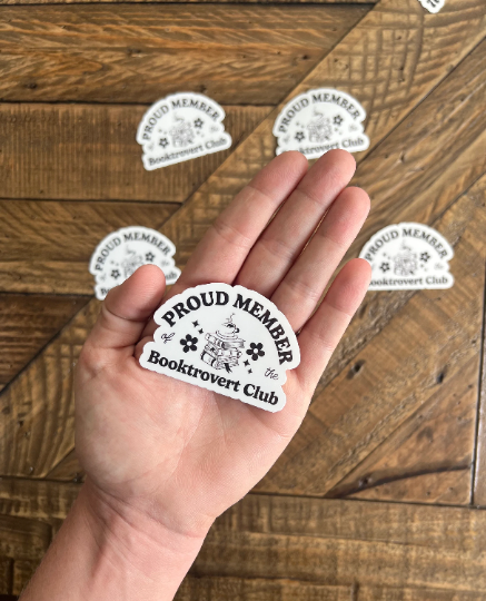 Proud Member Booktrovert Club, Vinyl Sticker