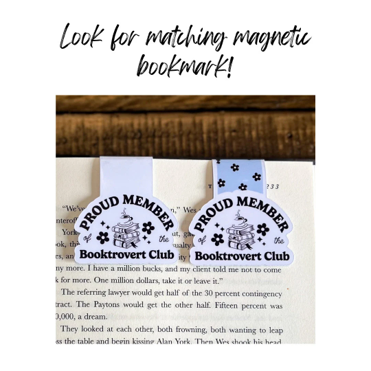Proud Member Booktrovert Club, Vinyl Sticker