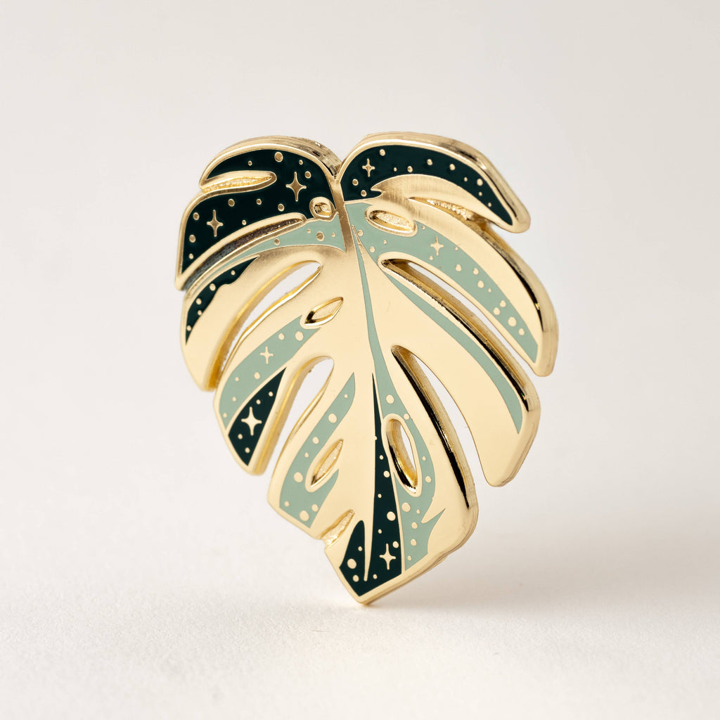 Monstera Thai Constellation Pin, Plant Lover Gift